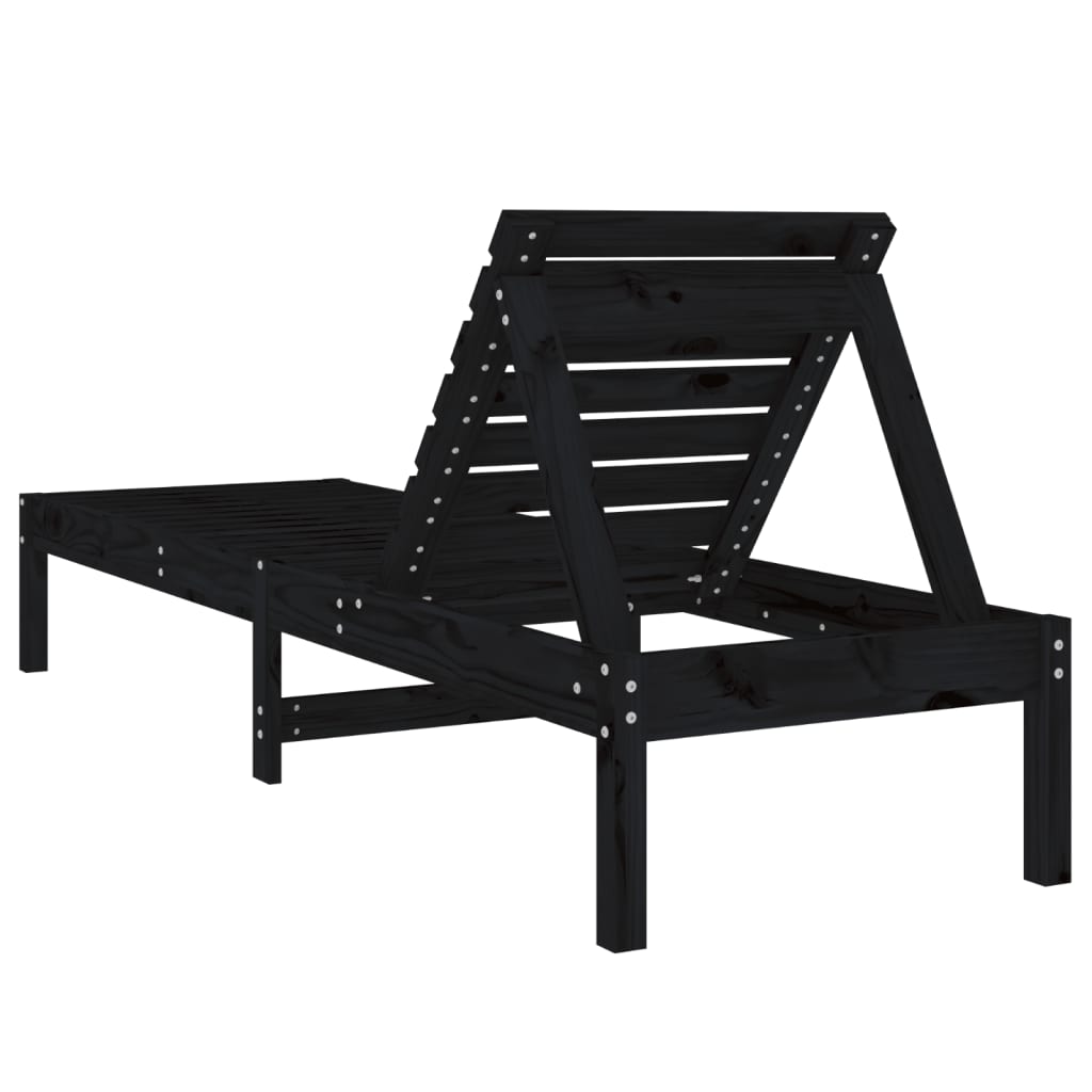 Houten Ligstoel – Houten Loungestoel – Buitenstoel – Tuinstoel – Verstelbare Rugleuning – Massief Vurenhout