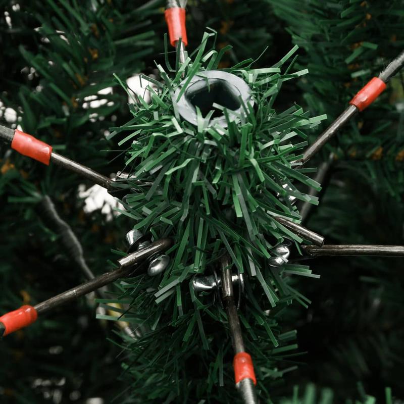 180cm (5'10") Foldable Artificial Christmas Tree with Hinges & Stand - Heavy-Duty Base, Easy Assembly, Sturdy Floor Decoration for Home, Office, Hotel Lobby - Space-Saving Design, No Needed, Lightweight & Sturdy Construction,