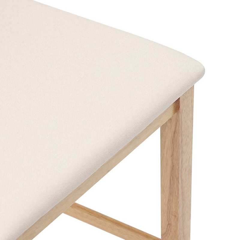 Bar stool with pillow 2pcs. Nature solid wood rubber tree,  Bar Seating, Sleek Bar Chair, Contemporary Design, Highquality Wood, Backrest Stool, Padded Stool, Bar Setup