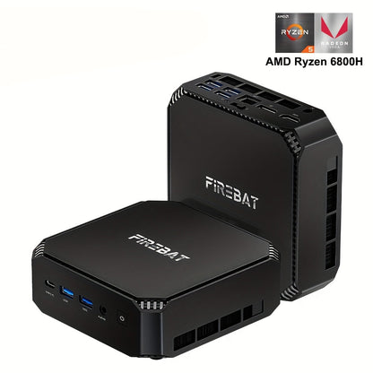 Mini Pc – Mini Computer – Compact Pc – Kleine Computer – Desktop Pc – AMD Ryzen 7 6800H 16GB DDR5 – 3x 4K Monitor Ondersteuning – WiFi 6