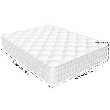 Matras – Pocketveringmatras – Tweepersoonsmatras – 7-Zones Matras – Koudschuimmatras – 140x190/90x200 cm – Stevig H3 Ligcomfort – Afneembare Wasbare Katoenen Hoes