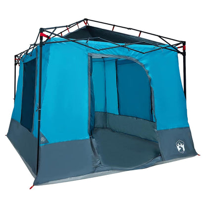 Tent – Kampeertent – Familietent – Outdoor Tent – Pop-up Tent – Waterdicht – Vlamvertragend – 6 Personen – Blauw – Met Rits – Ademend Mesh