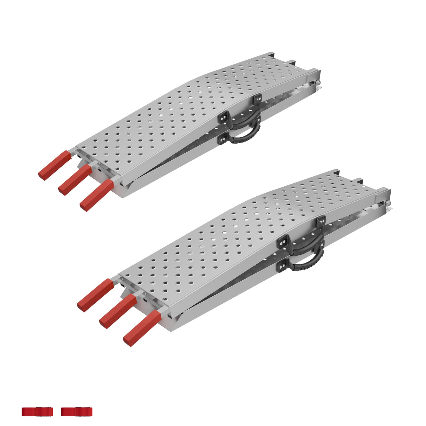 Motorfiets Oprijplaat – Laadplaat – Oprijbrug – Transportplaat – Vouwbare Oprijhelling – 2x 200 kg Draagkracht – Inklapbaar Met Handgrepen – 195 cm Lengte
