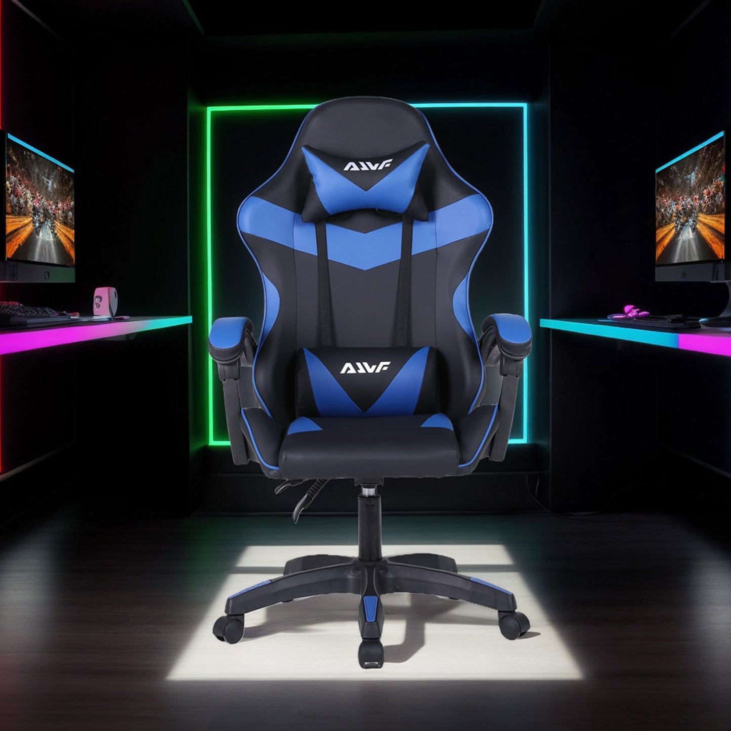 High-Back Gaming Chair PC Office Chair Computer Racing Chair PU Desk Task Chair Ergonomic Executive Swivel Rolling Chair with Lumbar Support for Back Pain Women, Men
