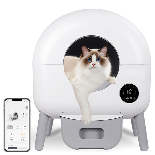Zelfreinigende Kattenbak – Slimme Kattenbak – Automatische Kattenbak – Grote Kattenbak – Geurbeheersing – Extra Grote Capaciteit – App Bediening – Anti-Klem Sensor