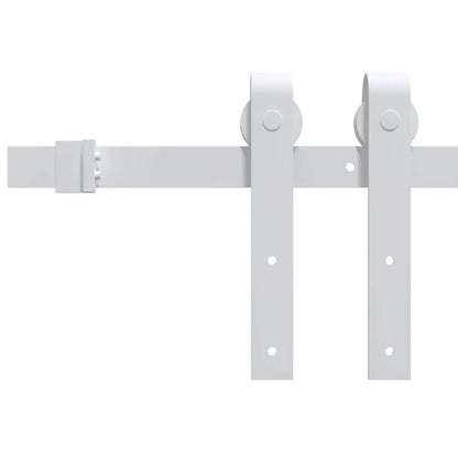 Schuifdeursysteem – Schuifdeurrails – Deurbeugel – Kastdeursysteem – Vouwdeursysteem – Industrieel Metaal – 183 cm Wit Stalen Rail – Maximale Draagkracht 100 kg