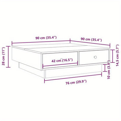 Coffee Table 90X90X28 Cm Chipboard White