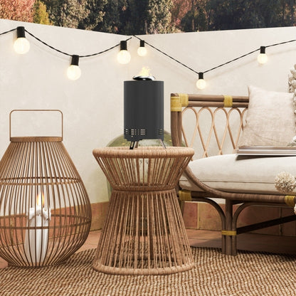 Vuurschaal – Vuurkorf – Tuinhaard – Sfeerhaard – Terrasverwarmer – Rookvrij Verbrandingssysteem – Compact Roestvrij Staal 16x16x25 cm