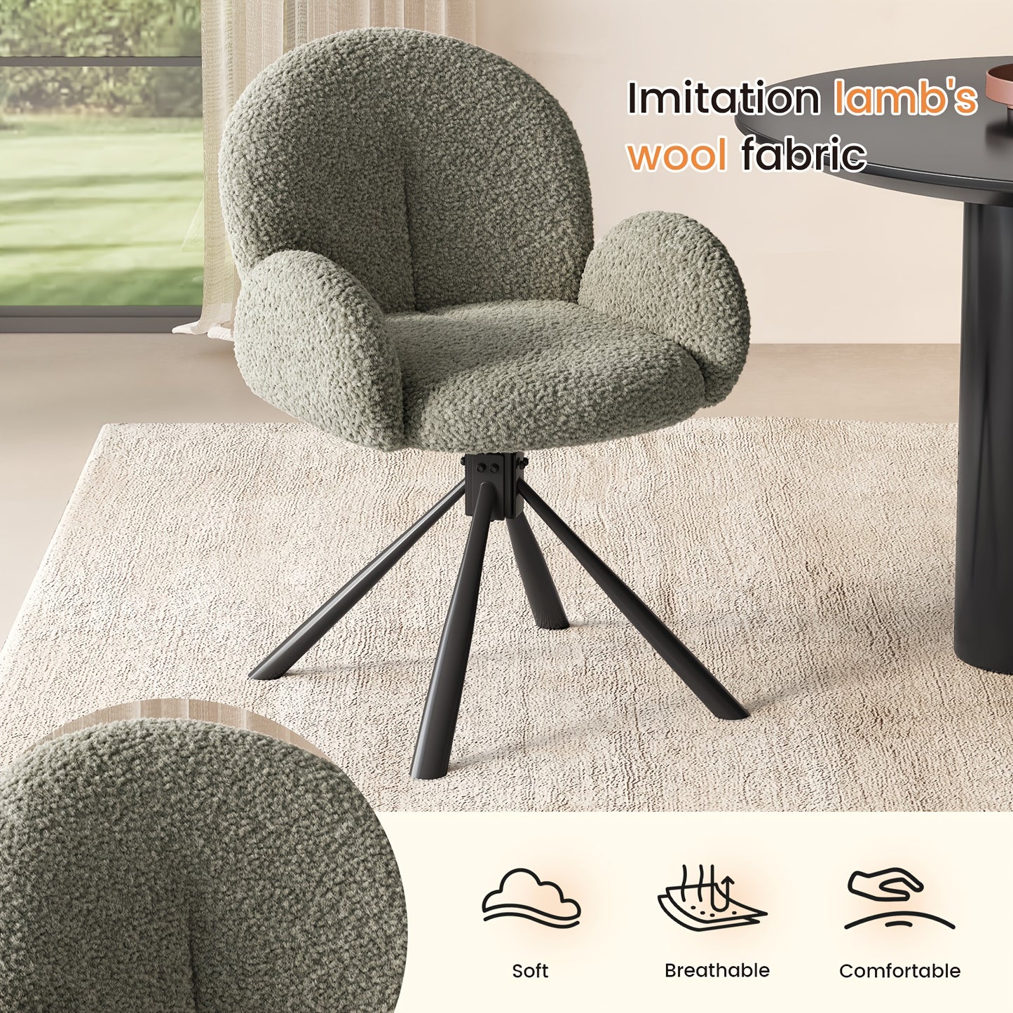 Draaistoelen – Eetkamerstoelen – Bureaustoelen – Lounge Stoelen – Armleunstoelen – Set Van 2 Blauwig-Grijze Stoelen – Ergonomisch Comfort – Duurzaam Modern Design