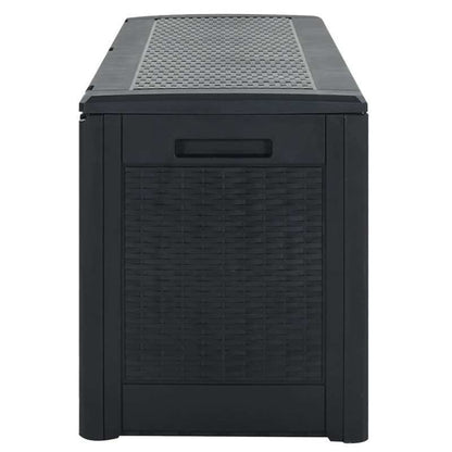 Tuinkist – Opbergbox – Kussenbox – Tuinopbergkast – Tuinbox – Ruim 310L – Duurzaam Polypropyleen – Weerbestendig Antraciet – 119x48x60 cm – Rechthoekig Design