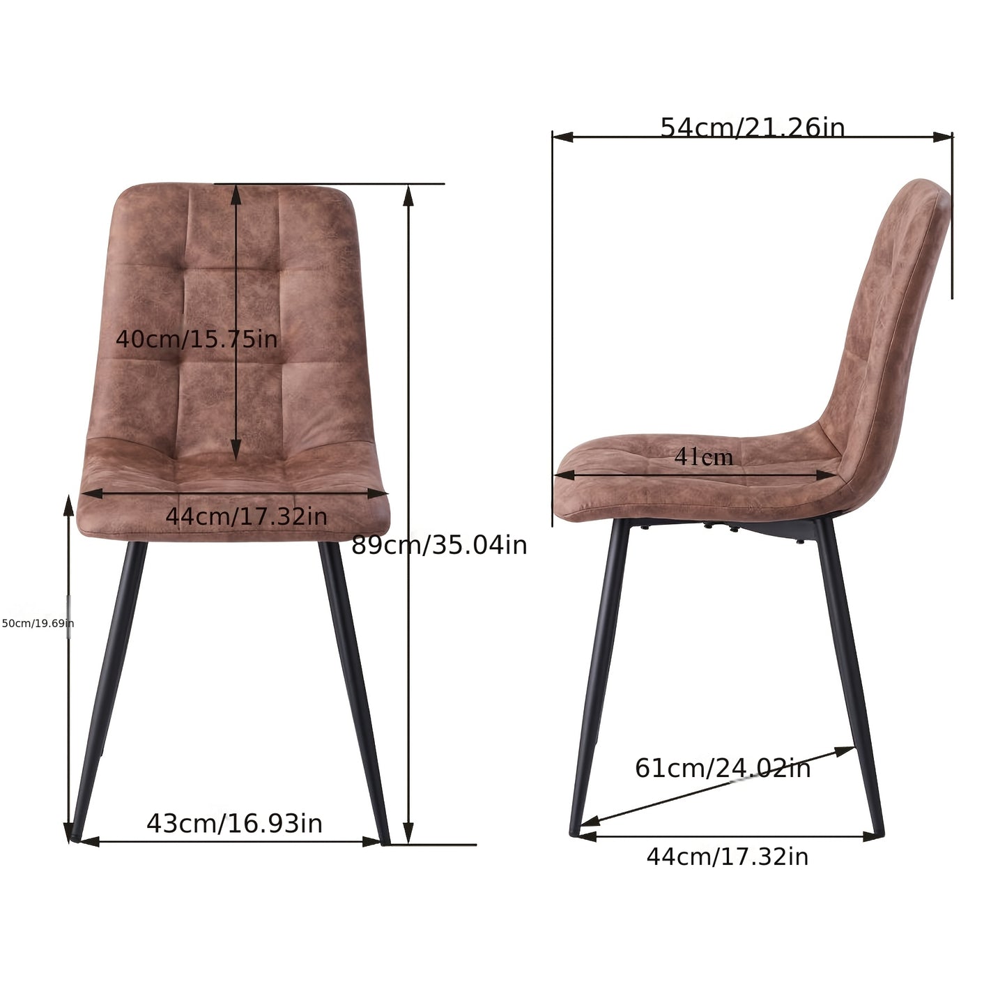 Eetkamerstoel – Kuipstoel – Keukenstoel – Stoel – Set Van 4 – Mid-Century Design – Ergonomisch – Vlekbestendige Stoffen Bekleding