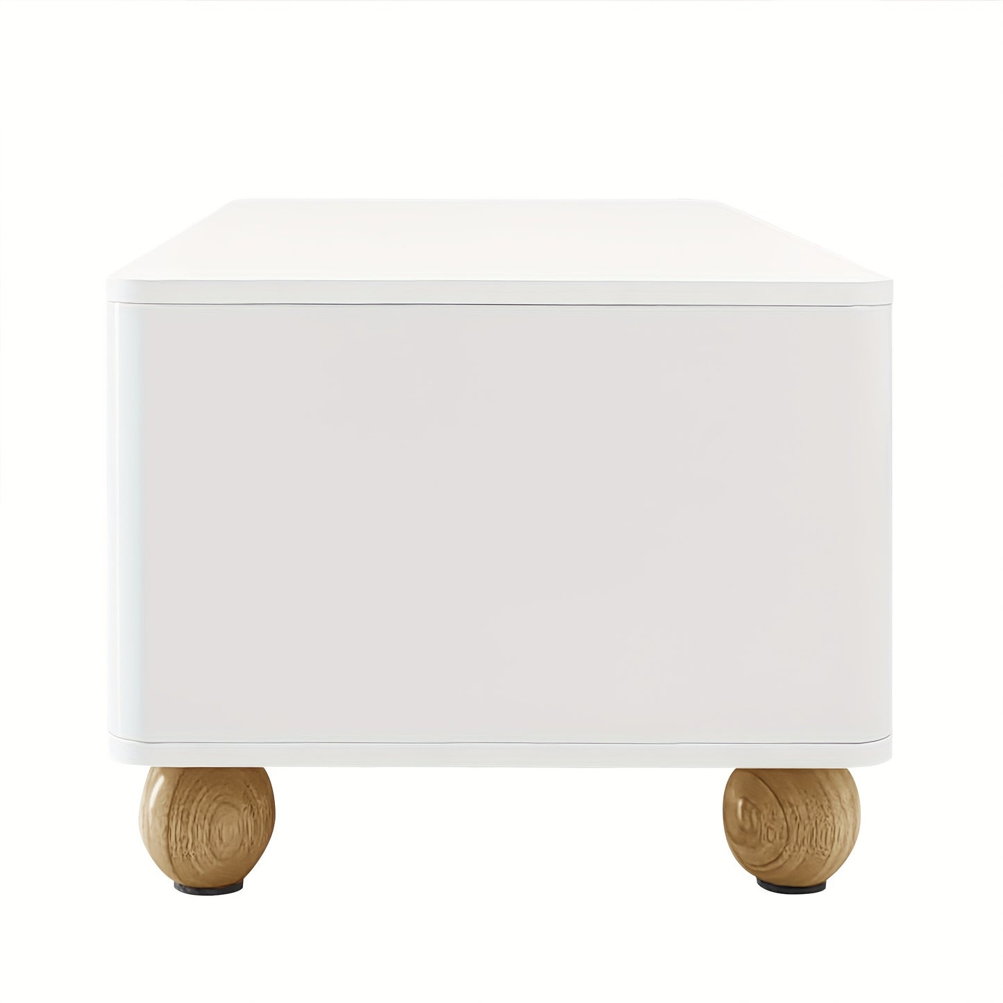 Modern Coffee Table with Storage - Large Living Room Center Table, Metal Construction, Rounded Safety Corners & Spherical Legs, Easy Assembly Required - Ideal for Apartments, Offices, or Homes, Coffee Table for Living Room, A