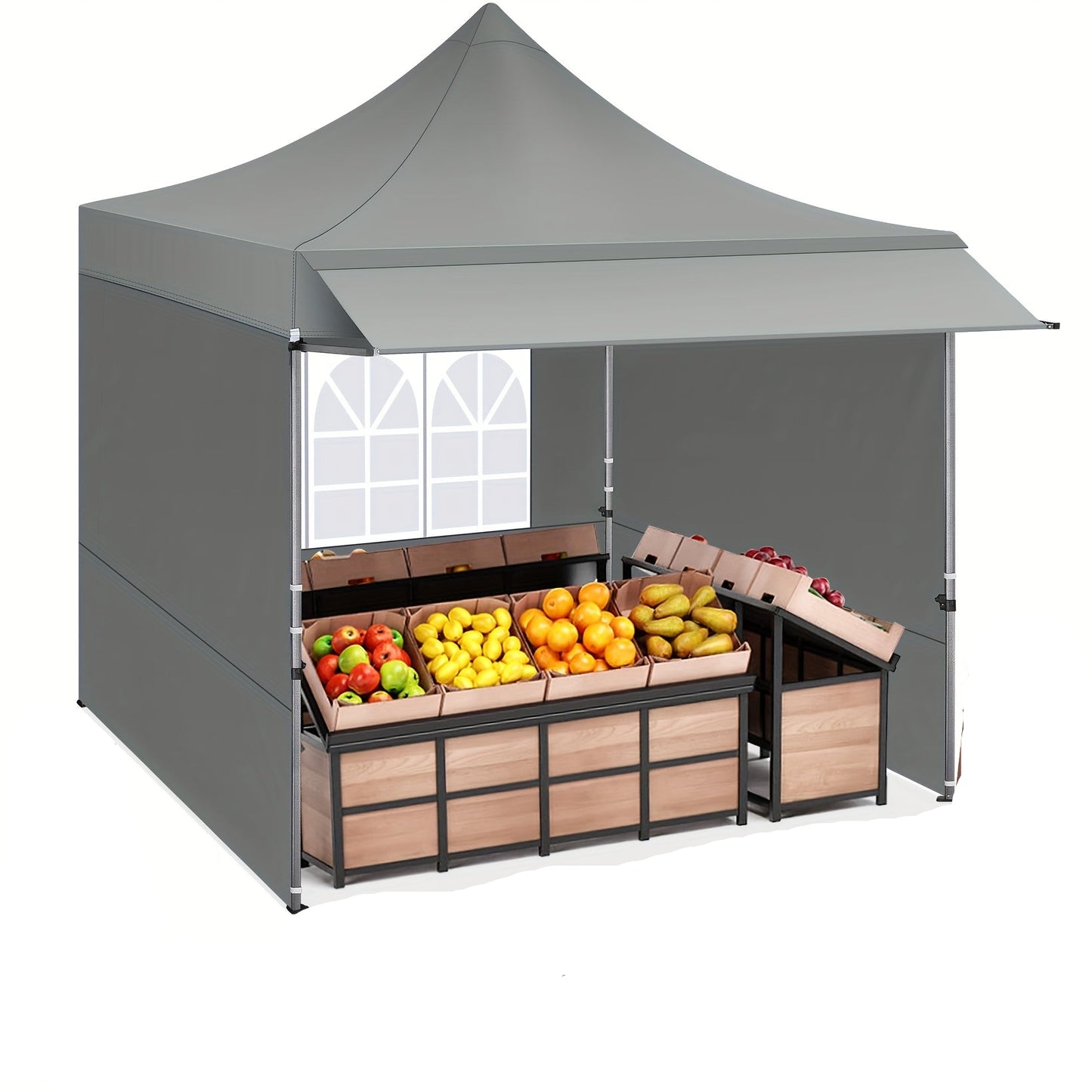 Feesttent – Partytent – Paviljoen – Vouwtent – Tuintent – Pop-up – Afneembare Zijwanden – Verstelbare Hoogte – Draagtas – 3,05x3,05 meter