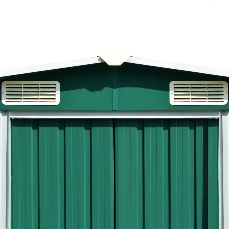 Large 257x580x181cm Heavy-Duty Steel Frame Green Outdoor Storage Shed with Removable Roof & Walls - Portable Garden Shed with Ventilation System, Spacious Interior for Lawn Equipment, Tools, Bikes - Durable Metal Construction