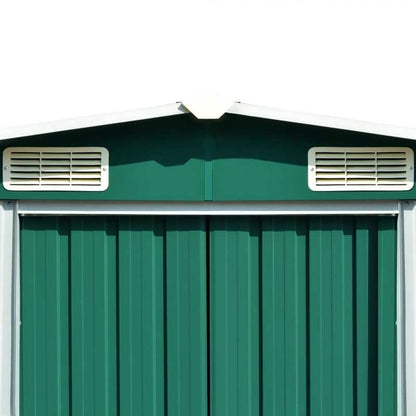 Large 257x580x181cm Heavy-Duty Steel Frame Green Outdoor Storage Shed with Removable Roof & Walls - Portable Garden Shed with Ventilation System, Spacious Interior for Lawn Equipment, Tools, Bikes - Durable Metal Construction