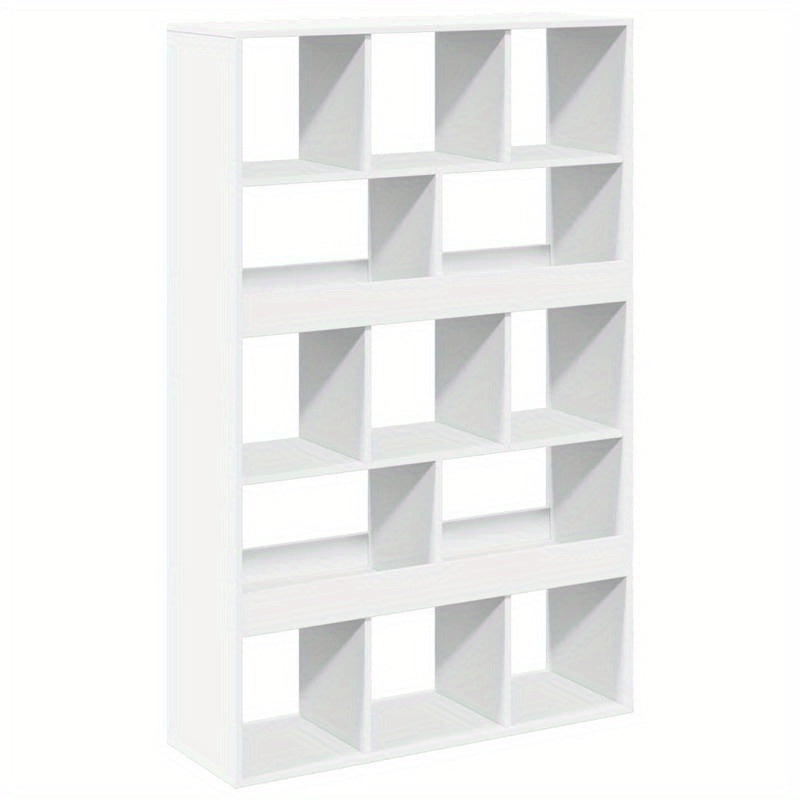 Roomdivider – Kamerscherm – Ruimteverdeler – Scheidingswand – Interieurkast – Wit Hout – Compact 99x33x155 cm – Meerdere Open Vakken