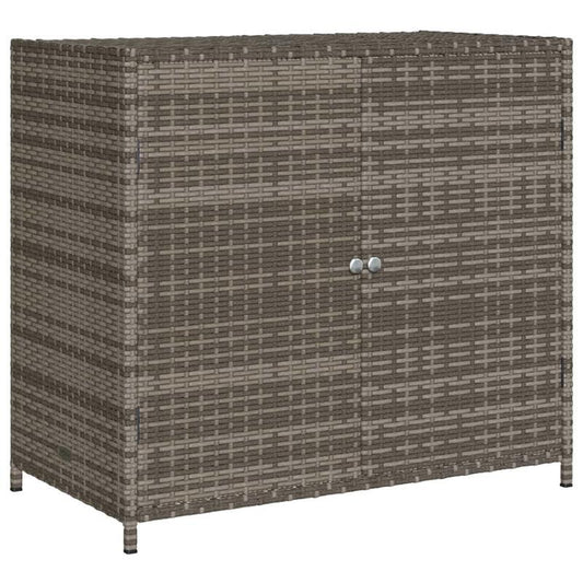 Opbergkast Buiten – Tuinkast – Tuinbox – Tuinkastje – Buitenberging – Grote Ruimte 83x45x76 cm – Duurzaam PE-Rattan Met Stalen Frame