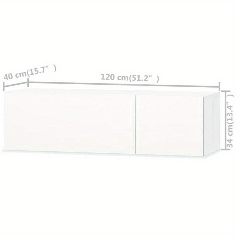 TV Kast – Tv Meubel – Mediameubel – TV Dressoir – Tv Meubel Set – Hoogglans Wit – Houtmateriaal 120x40x34 cm