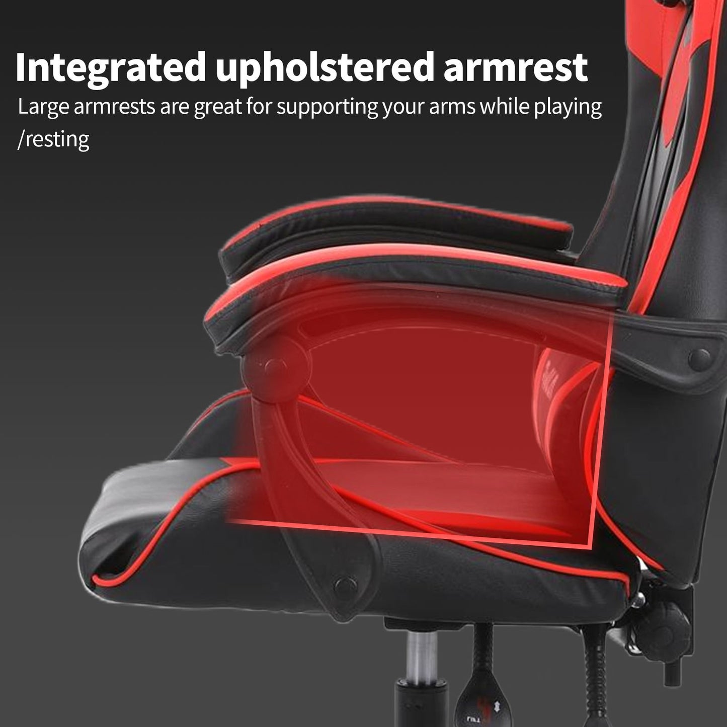 High-Back Gaming Chair PC Office Chair Computer Racing Chair PU Desk Task Chair Ergonomic Executive Swivel Rolling Chair with Lumbar Support for Back Pain Women, Men