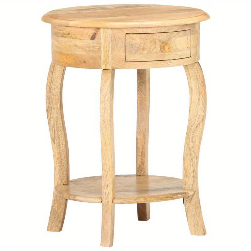 Bijzettafel – Bijzettafeltje – Nachtkastje – Salontafel – Banktafel – Massief Mangohout – Compact 37x37x61 cm