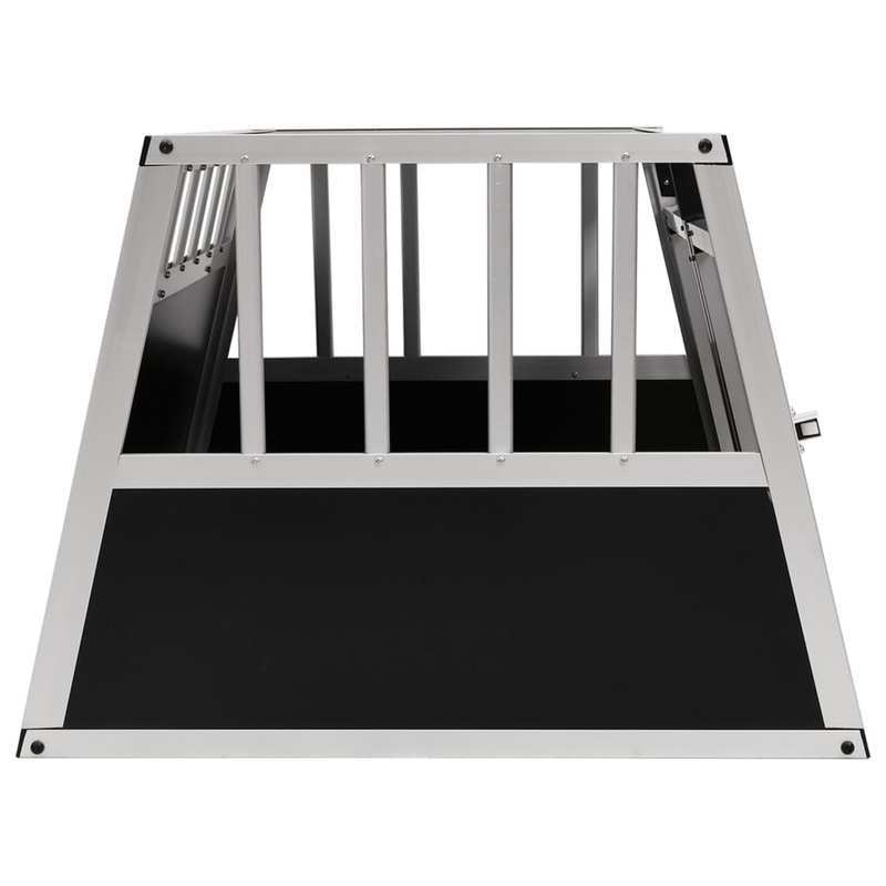 Hondenkennel – Hondenkooi – Hondenhok – Buitenkennel – Hondenbench – Dubbeldeurs – Duurzaam Aluminium & Hout – 89x69x50 cm