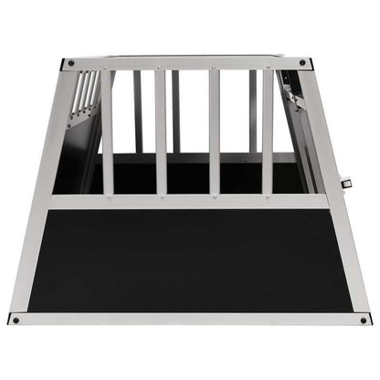 Hondenkennel – Hondenkooi – Hondenhok – Buitenkennel – Hondenbench – Dubbeldeurs – Duurzaam Aluminium & Hout – 89x69x50 cm