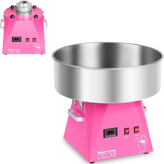 LED Pink Cotton Candy Machine 52cm 1030W Royal Catering RCZK-1030-W-R - QUORE