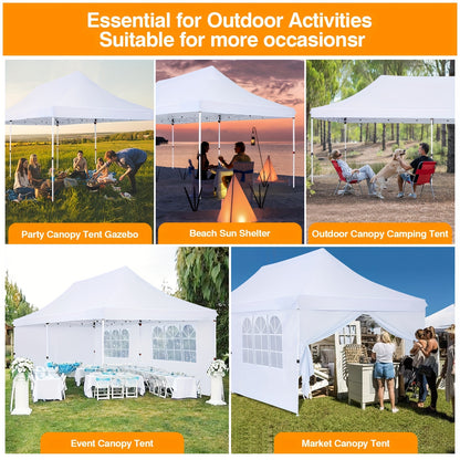 Pop-Up Tent – Zonwering Tent – Tuin Tent – Markt Tent – 3×6 Meter – 6 Zijwanden – Verstelbare Hoogte