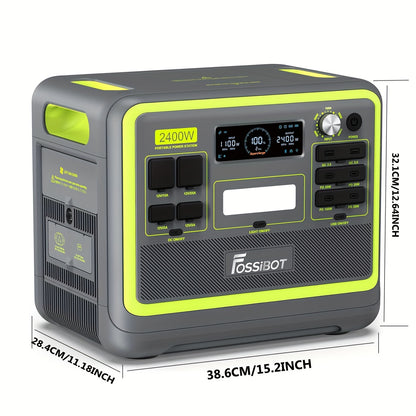 Draagbare Stroomgenerator – Powerstation – Mobiele Generator – Noodstroomvoorziening – Camping Accu – 2048Wh Capaciteit – 2400W Hoog Vermogen – Groen
