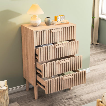 Commode – Ladekast – Dressoir – Opbergmeubel – Kastje – 4 Laden – Hout – 60x34x91 cm – Veilig ontwerp – Duurzaam MDF