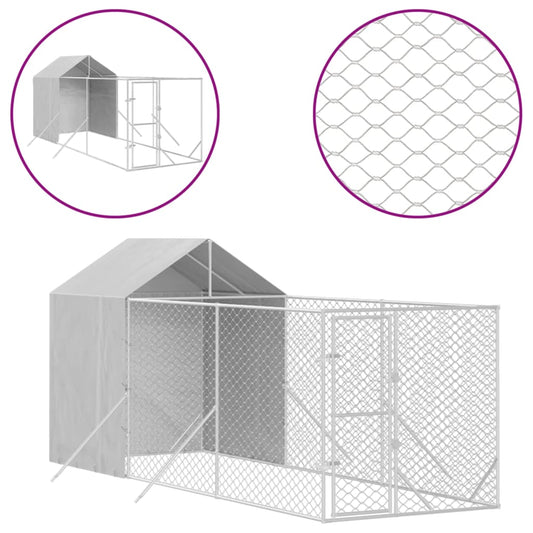 Hondenkennel – Hondenren – Dierenren – Puppyren – Buitenren – 2x6x2,5 Meter – Gegalvaniseerd Staal – UV- en Waterbestendig Polyethyleen