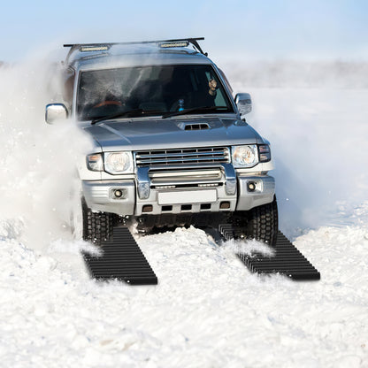 Sneeuwkettingen – Antislip Matten – Tractieplaten – Sneeuwsokken – Traction Mats – 100 x 21 cm – Versterkt Rubber Met Stalen Kabels