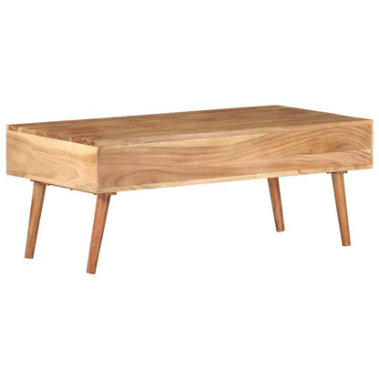 Salontafel – Woonkamertafel – Koffietafel – Bijzettafel – Loungetafel – Massief Acaciahout – 100x50x39 cm – Robuust & Duurzaam