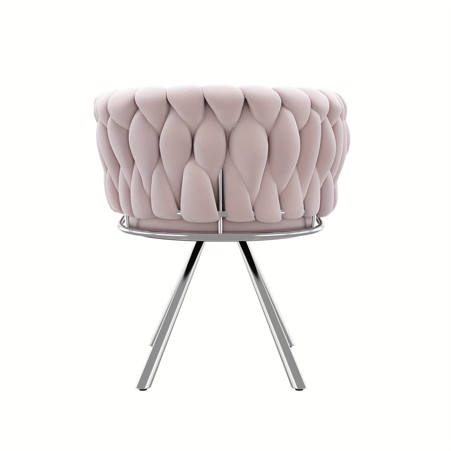 Velvet Makeup Chair – Swivel Stoel – Bureaustoel – Lounge Stoel – Fauteuil – Roze Kleur – Luxe Fluwelen Bekleding – Vier Metalen Poten