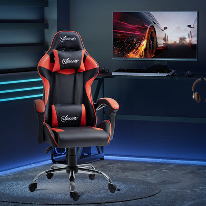 Gamingstoel – Bureaustoel – Gamerstoel – Office Chair – Werkstoel – Verstelbare Hoogte – Ergonomische Hoofdsteun – Zwart