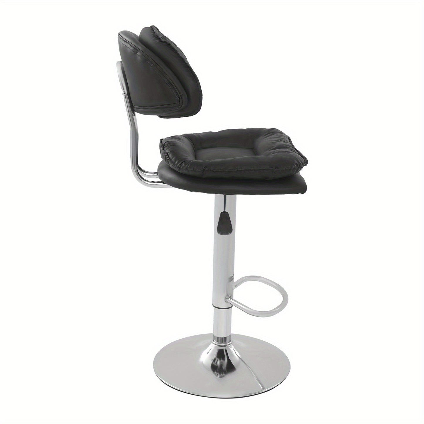 Verstelbare Kruk – Barkruk – Salonstoel – Werkkruk – Barstoel – Set Van 2 Zwart – Met Voetsteun – Ergonomisch Design – Verstelbare Hoogte 62-82 cm