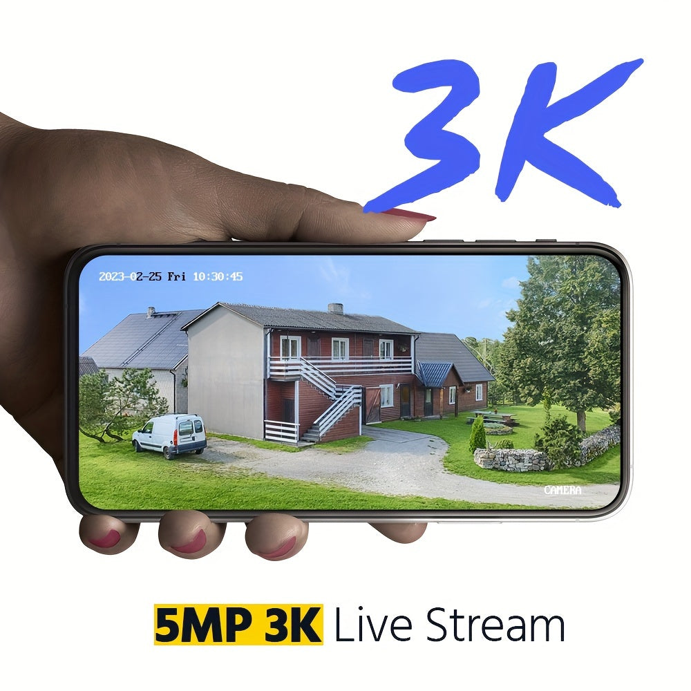 3K Bewakingscamera Systeem – Beveiligingscamera – CCTV Camera – Surveillancecamera – Toezichtcamera – Met 8-Kanaals DVR – Kleur Nachtsicht & 4TB Opslag