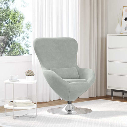 Fauteuil – Draaistoel – Relaxstoel – Zitzak – Loungefauteuil – Lichtgrijs – Draaibaar 360° – Zacht Stofkussen
