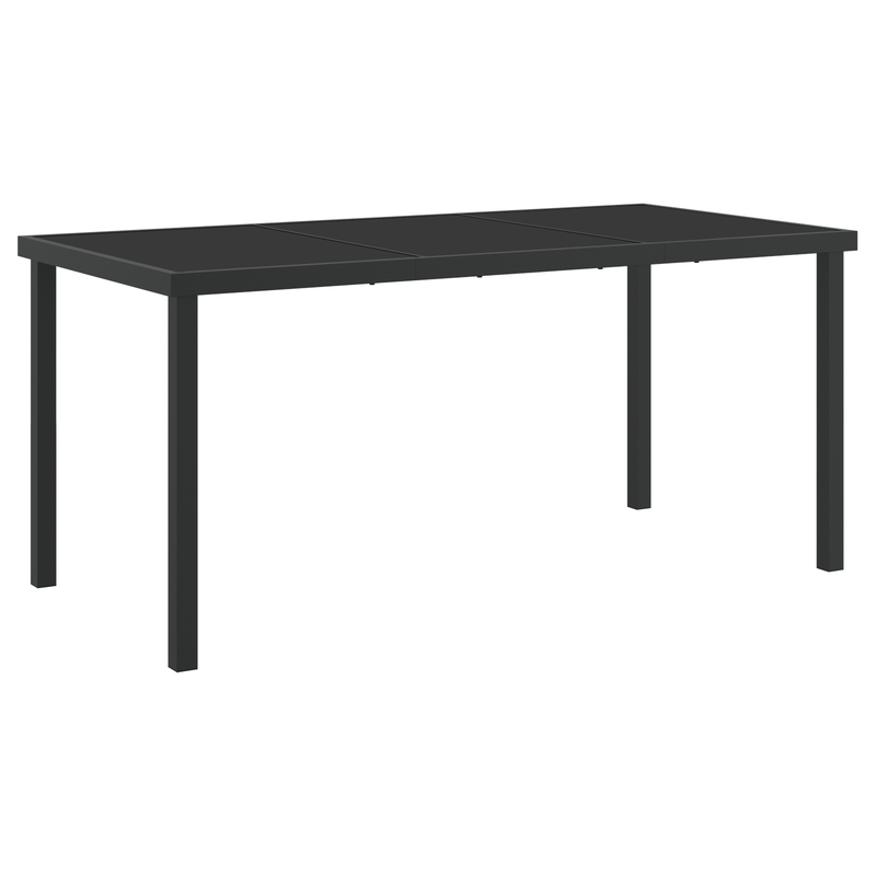 5-Delige Tuinset – Tuinmeubelset – Terrasmeubel – Buitenstoelenset – Poly-Rattan Loungeset – Zwart – Weerbestendig Rattan Frame – Afneembaar Kunststof Tafelblad