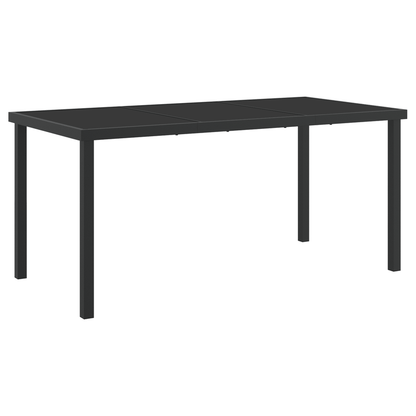 5-Delige Tuinset – Tuinmeubelset – Terrasmeubel – Buitenstoelenset – Poly-Rattan Loungeset – Zwart – Weerbestendig Rattan Frame – Afneembaar Kunststof Tafelblad