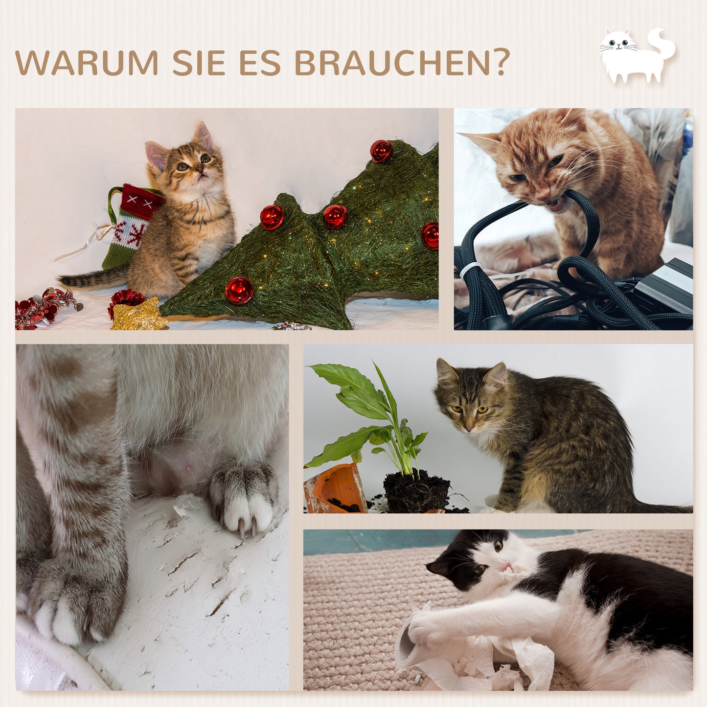 Klimmuur Kat – Kattenklimwand – Kattenhuisje – Krabpaal – Speelplatform – Muurmontage – Ruimtebesparend Ontwerp – Stevig Chipplaat Grijs
