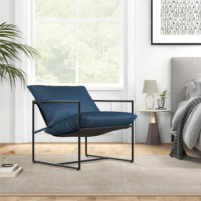 Slingstoel – Lounge Stoel – Accentstoel – Strandstoel – Klapstoel – Set Van 2 – Met Metalen Frame – Ademend Stoffen Zitvlak
