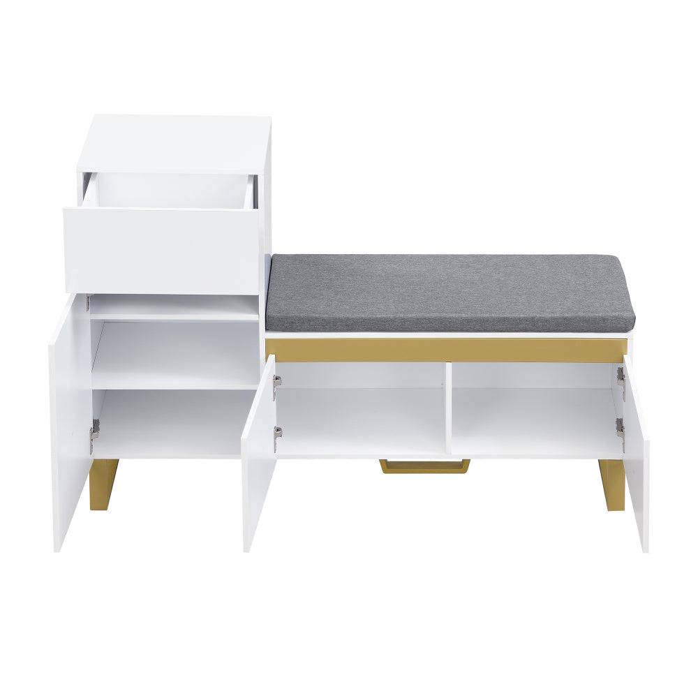 Large-capacity Entryway Shoe Cabinet | Multi-tier Storage Cabinet, Modern Minimalist Design, Home Storage with Drawers and Doors, Metal Material