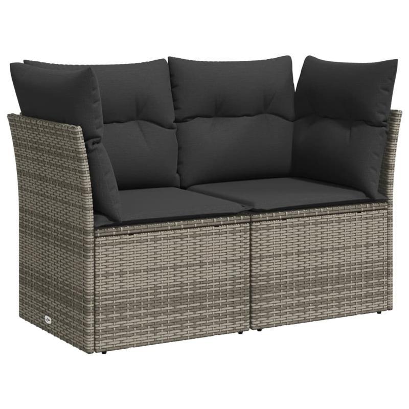 6-delige Loungeset – Tuinmeubelset – Lounge Set – Buitenmeubelen – Tuin sofa – Grijs – Weerbestendig Poly Rattan – Afneembare Wasbare Kussens