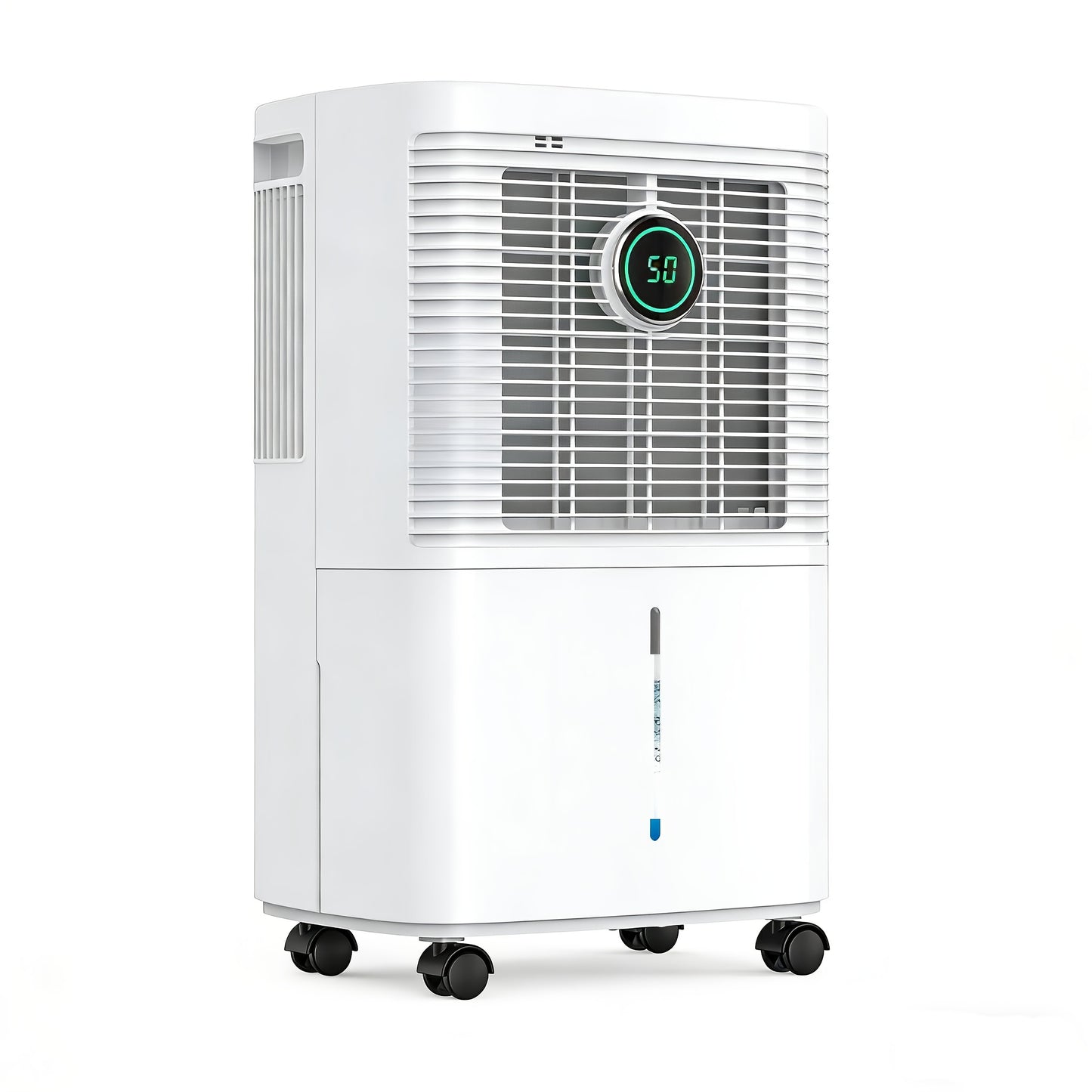 Extra-large Capacity Dehumidifier Featuring A 1.6L Water Tank, Supporting Continuous Operation with A Maximum Daily Dehumidification Capacity Of 12L. Minimalist White Contemporary Design Seamlessly Integrates Into Any Home En