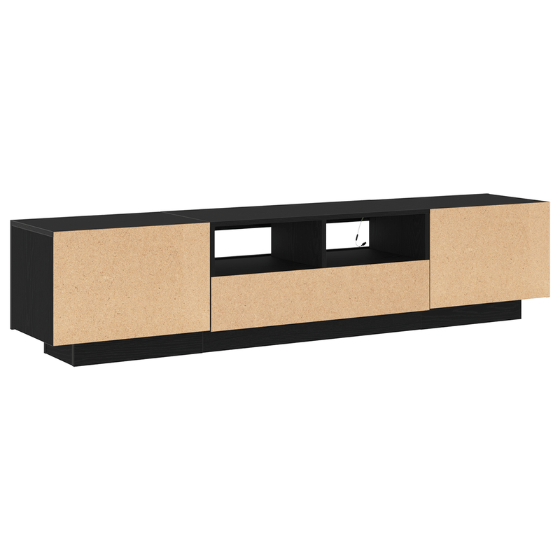 TV-meubel – Tv-kast – Media meubel – TV-standaard – Entertainmentkast – Noir – Strak en duurzaam composietmateriaal – Compact 120 cm breed