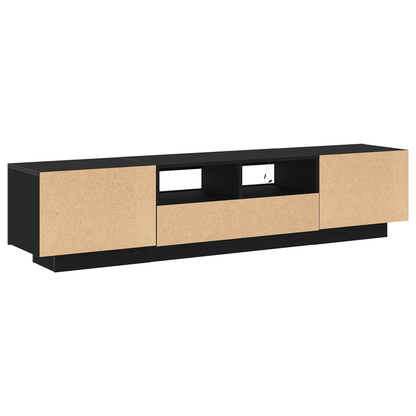 TV-meubel – Tv-kast – Media meubel – TV-standaard – Entertainmentkast – Noir – Strak en duurzaam composietmateriaal – Compact 120 cm breed