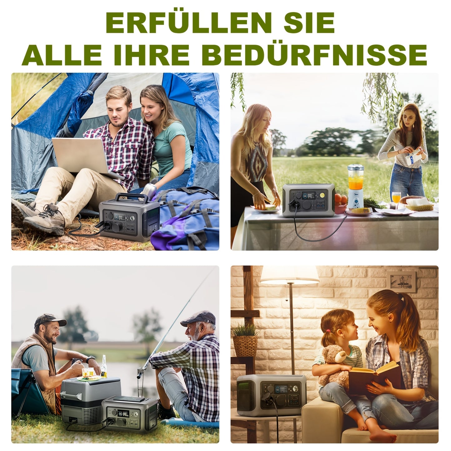 Powerstation – Draagbare Generator – Noodstroomvoorziening – Zonne-energie Accu – Powerbank – Compact Design – LiFePO4 Batterij 299Wh – UPS Functie & Snelladen in 1 Uur