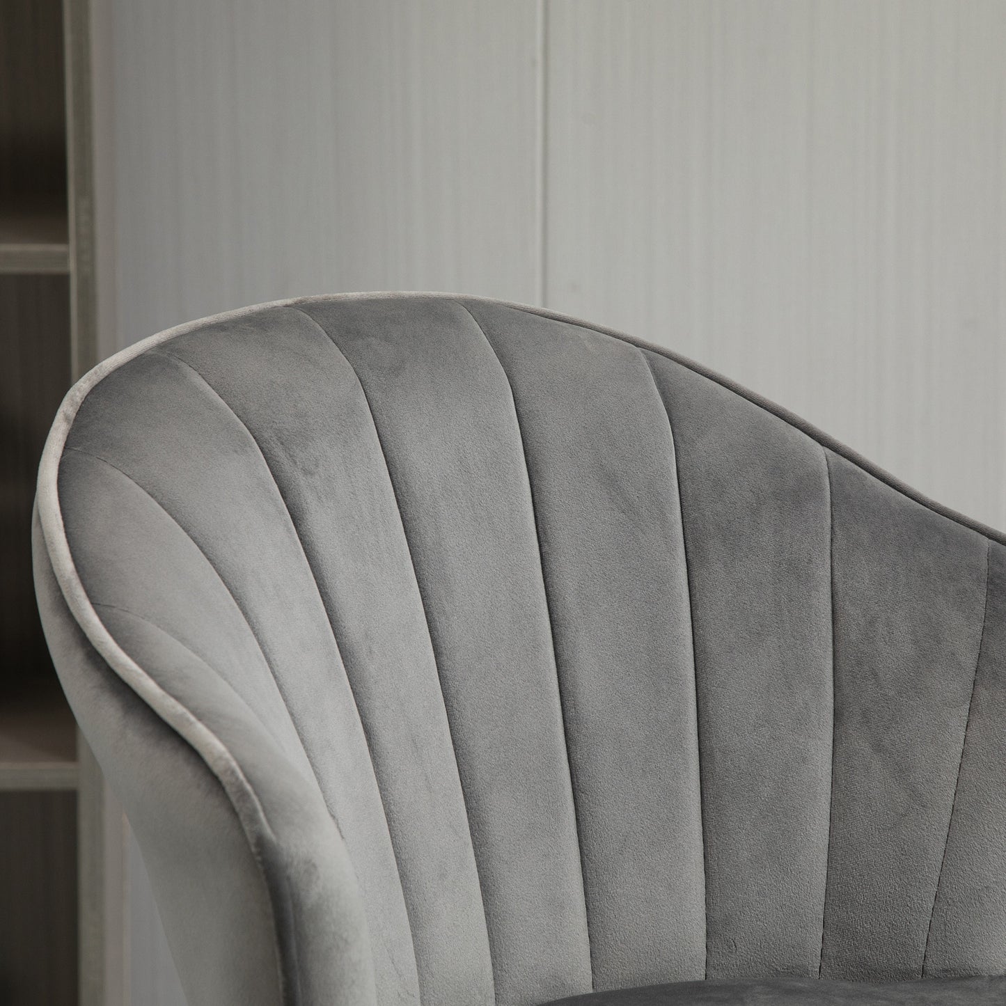 Barkrukken – Barstoelen – Keukenstoelen – Bistrostoelen – Krukken – Draaibaar – Verstelbare Hoogte – Fluweelachtige Bekleding – Met Rugleuning – Grijs – 54x56x91-111 cm