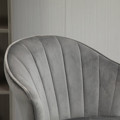 Barkrukken – Barstoelen – Keukenstoelen – Bistrostoelen – Krukken – Draaibaar – Verstelbare Hoogte – Fluweelachtige Bekleding – Met Rugleuning – Grijs – 54x56x91-111 cm
